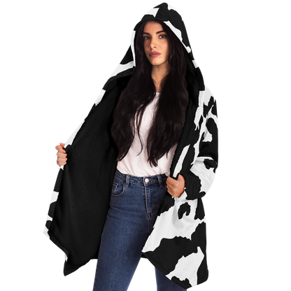 Camo Cloak | Black & White Cow Camouflage | Microfleece