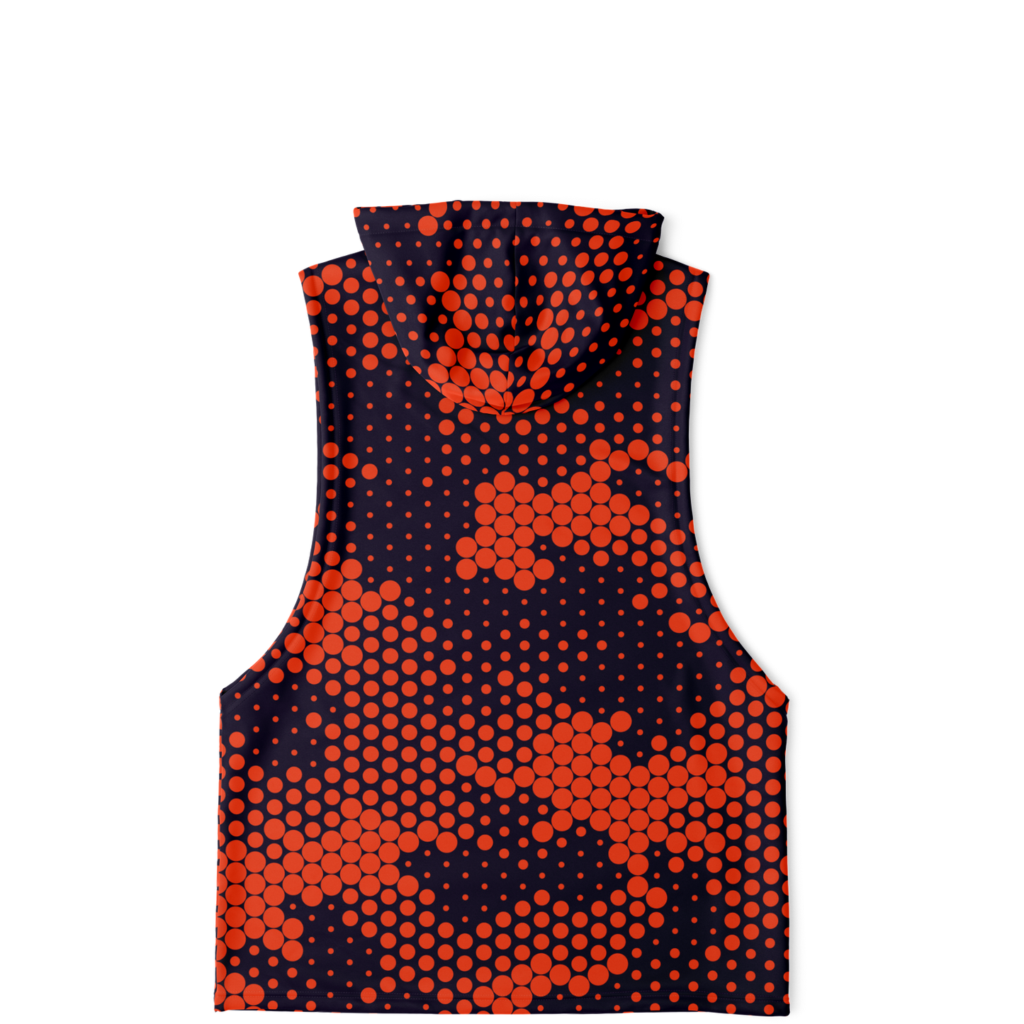 Sleeveless Hoodie | Orange & Blue Digital Camouflage