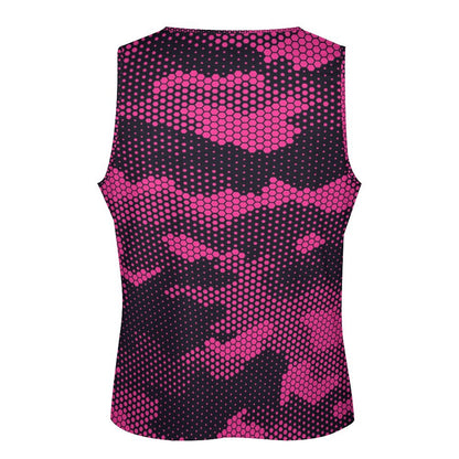 Camo Tank Top | Pink Digital Dotted Camouflage