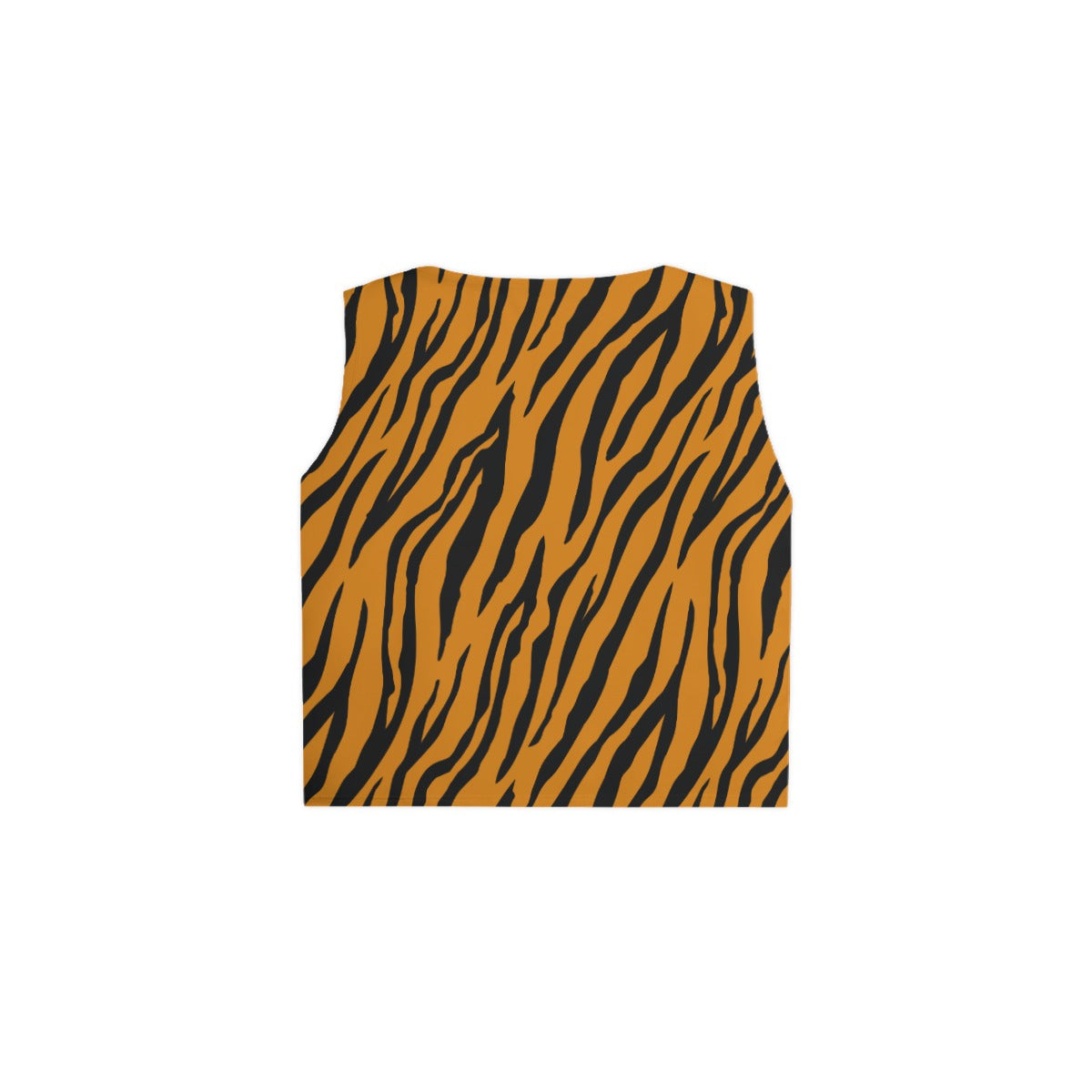 Women's Sleeveless T-Shirt | Orange Tiger Print