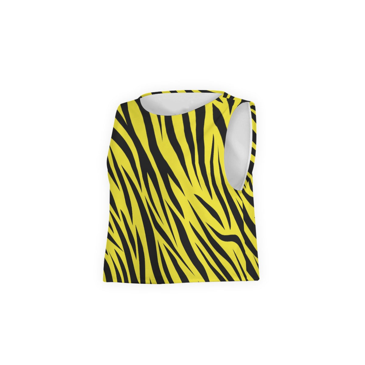 Women's Sleeveless T-Shirt | Yellow Zebra Print