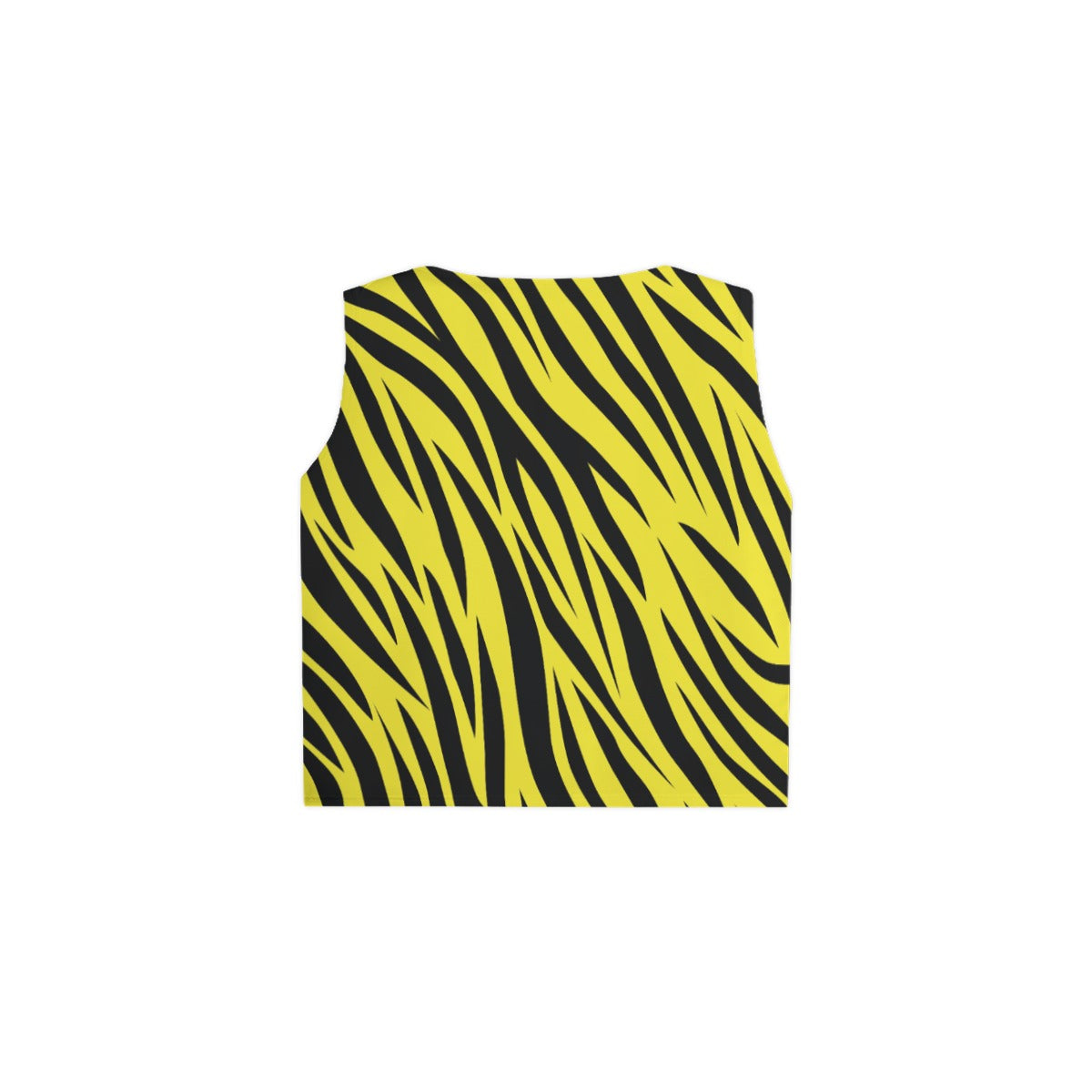 Women's Sleeveless T-Shirt | Yellow Zebra Print