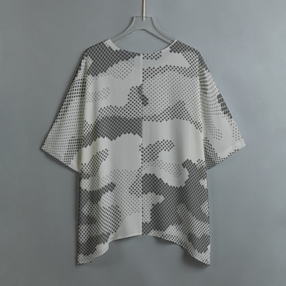 Bat Sleeve Shirt | Digital Gray Camo Print