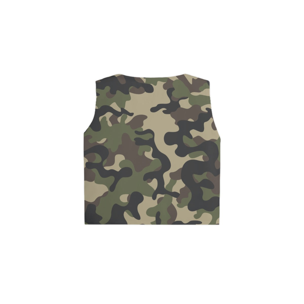 Women's Sleeveless T-Shirt | Military Brown Camouflage