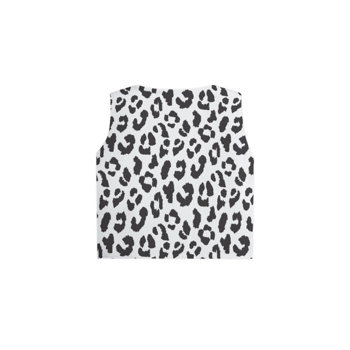 Women's Sleeveless T-Shirt | Black & White Leopard