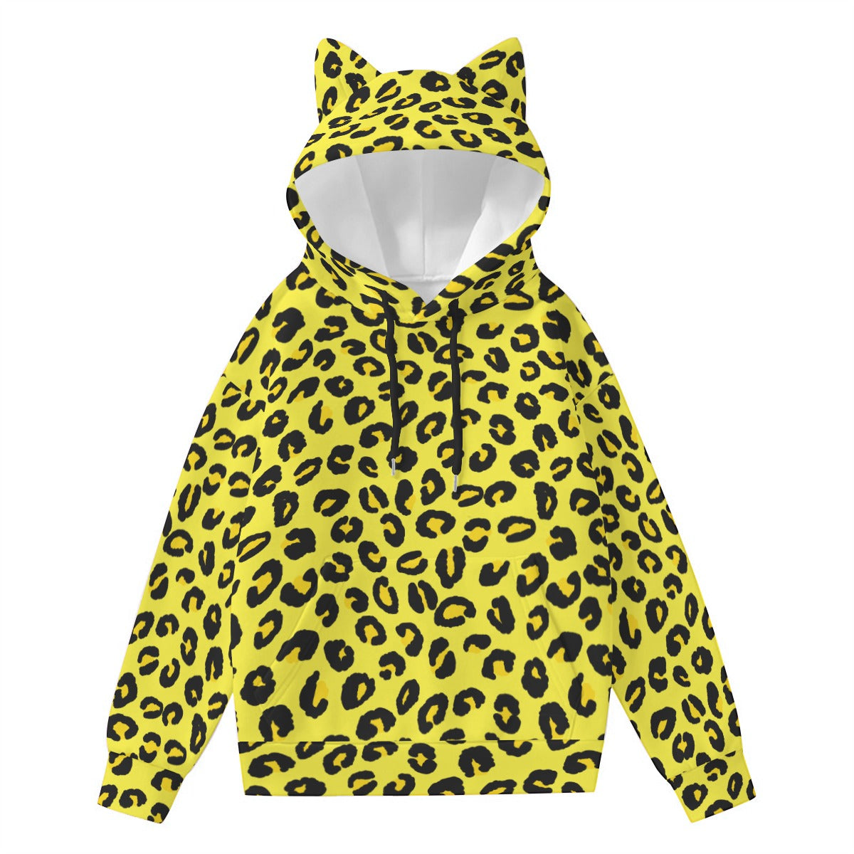 Hoodie With Cat's Ears | Yellow and Black