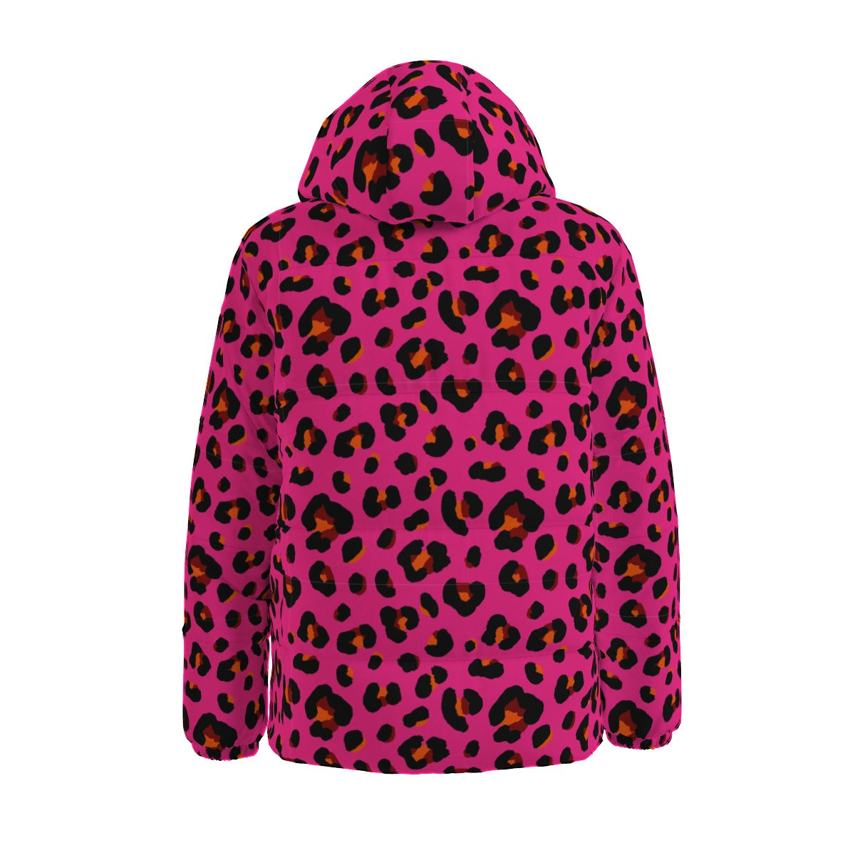 Leopard Down Jacket | Pink, Orange and Black Puffer