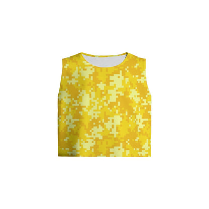 Women's Sleeveless T-Shirt | Yellow Pixel Camo