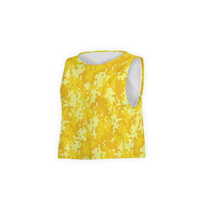 Women's Sleeveless T-Shirt | Yellow Pixel Camo