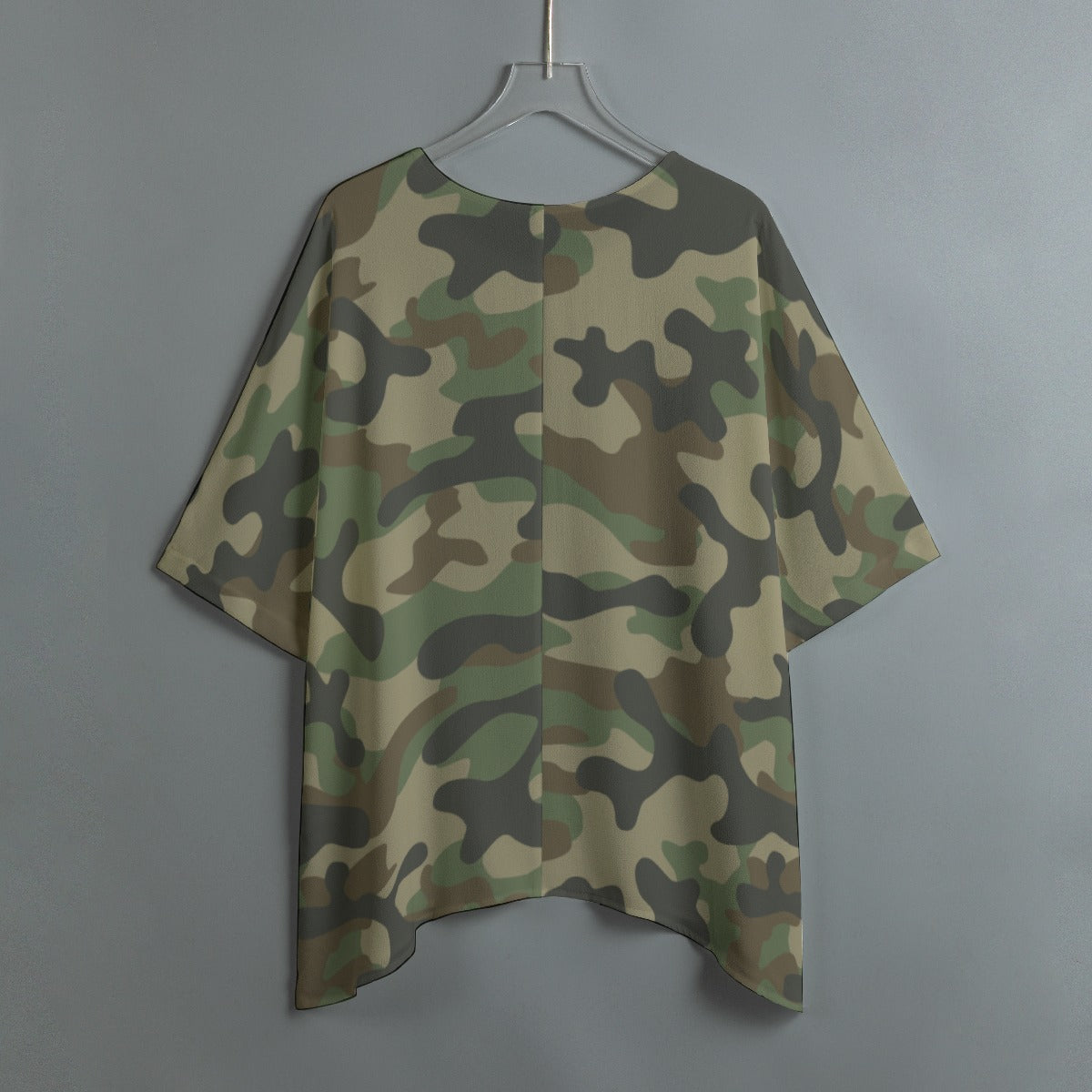 Bat Sleeve Shirt | Military Brown Camo Print