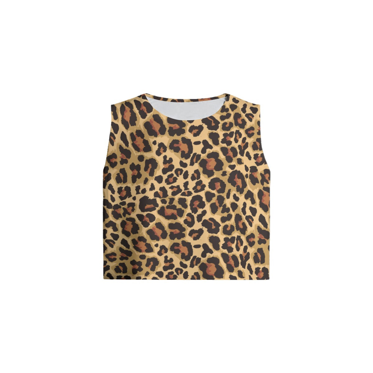 Women's Sleeveless T-Shirt | Brown Leopard