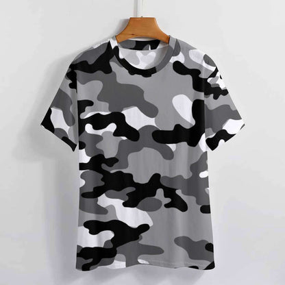 Camo Shirt | Black, White & Gray Camouflage T