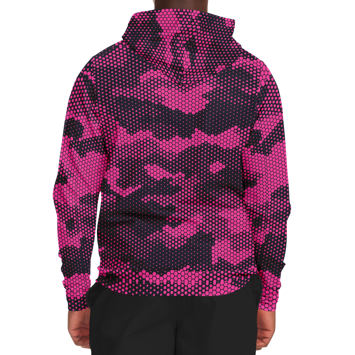 Zip-Up Hoodie | Digital Pink Camouflage