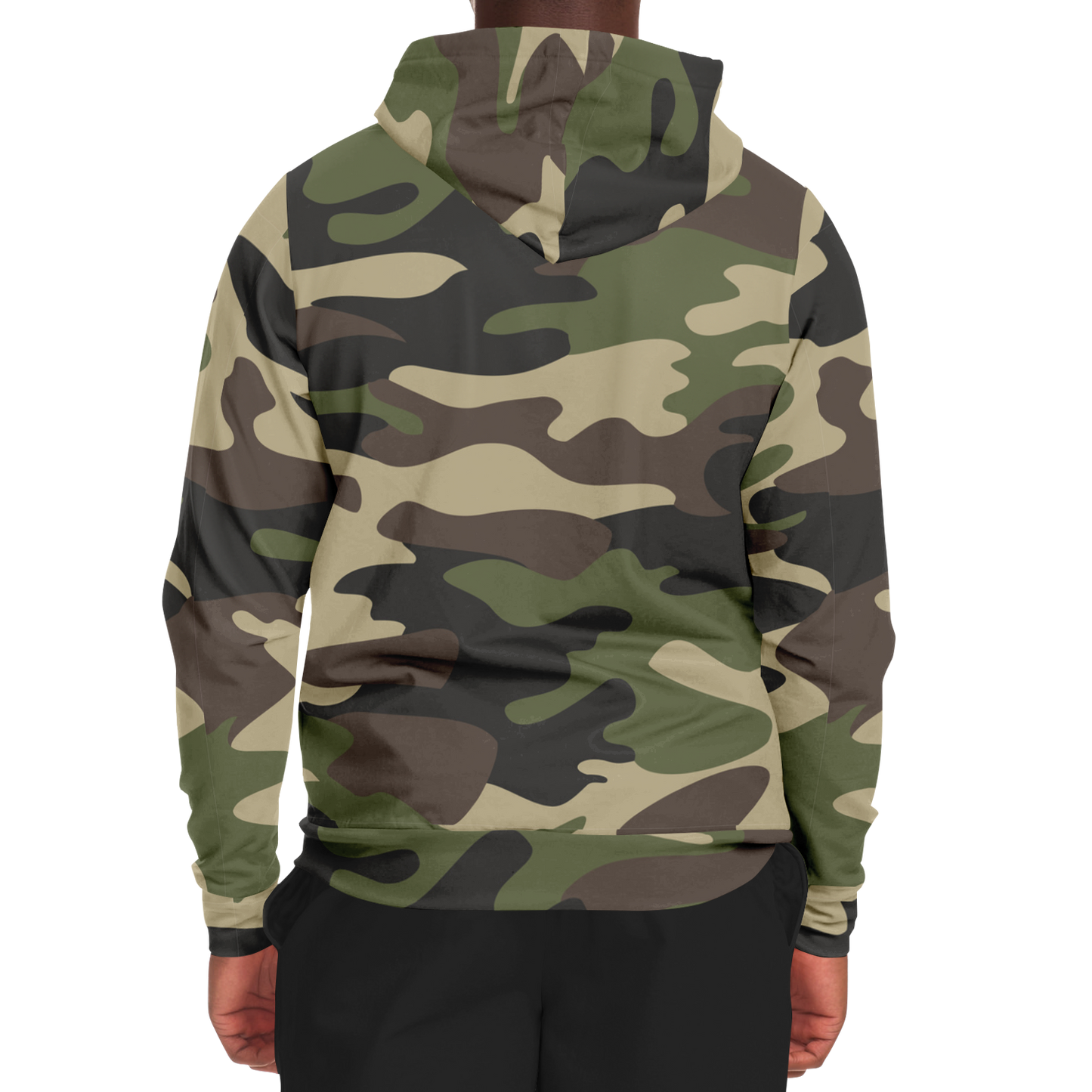 Zip-Up Hoodie | Classic Green Camouflage