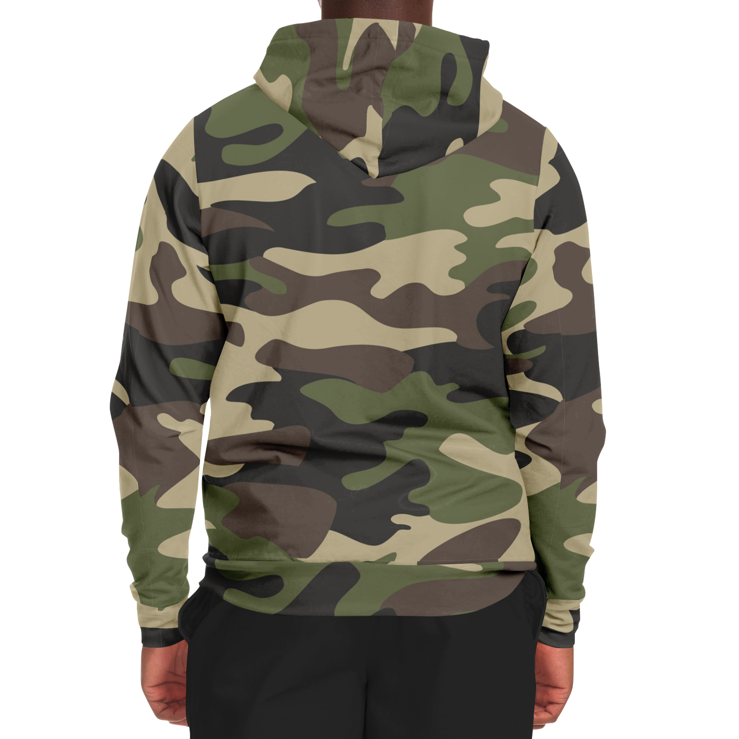 Zip-Up Hoodie | Classic Green Camouflage