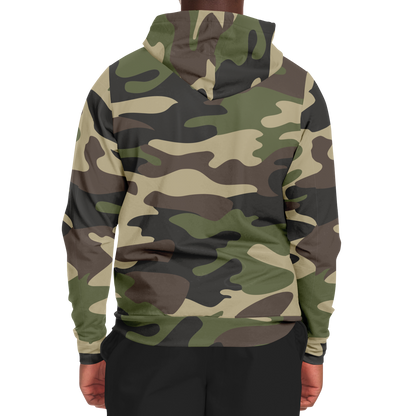 Zip-Up Hoodie | Classic Green Camouflage