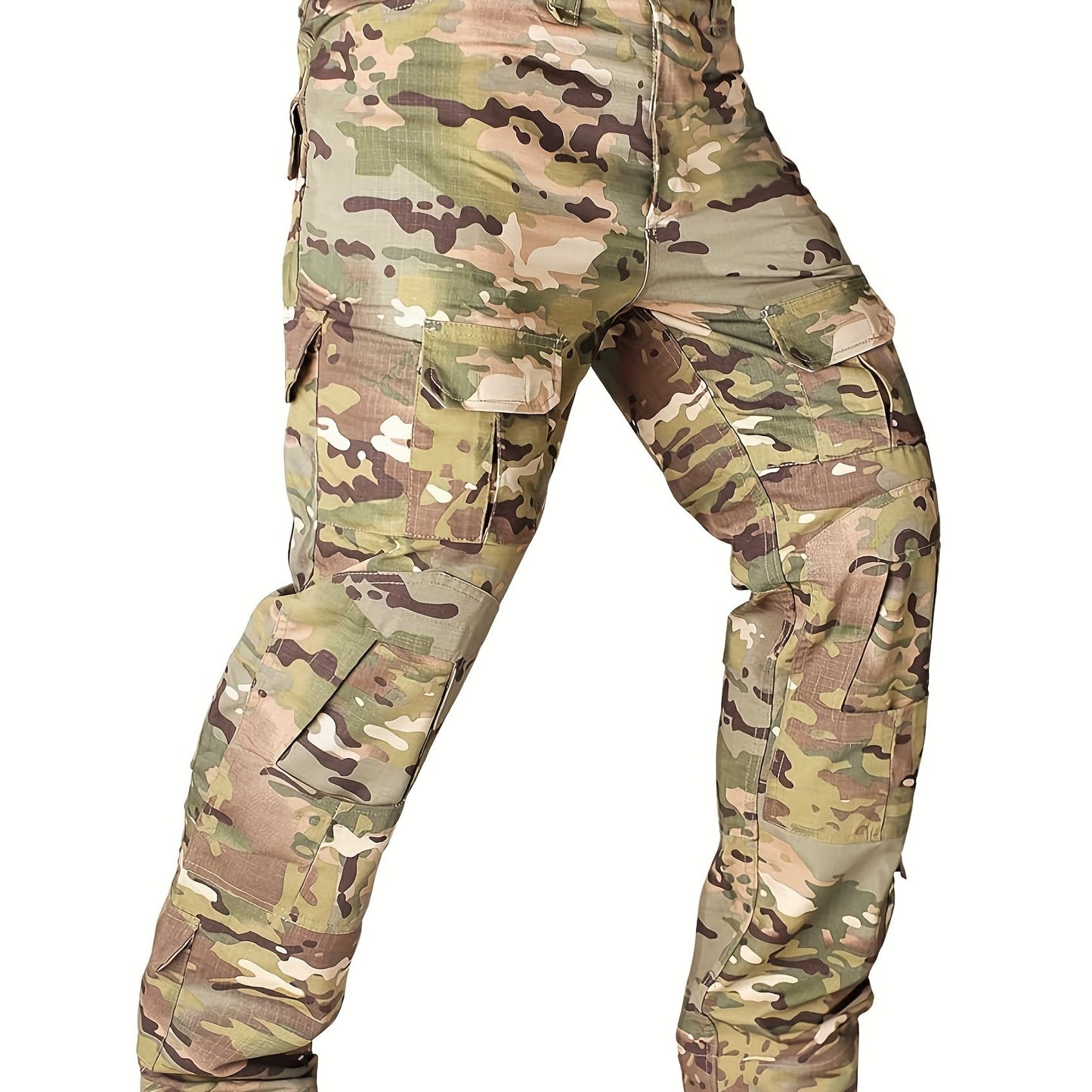 Men's Tactical Camo Cargo Pants | Non-Stretch | Black Khaki