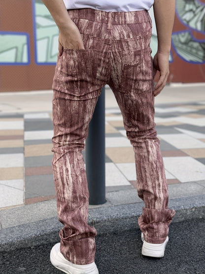 Men's Stretch Denim Pants | Street Motorcycle Flared Pants