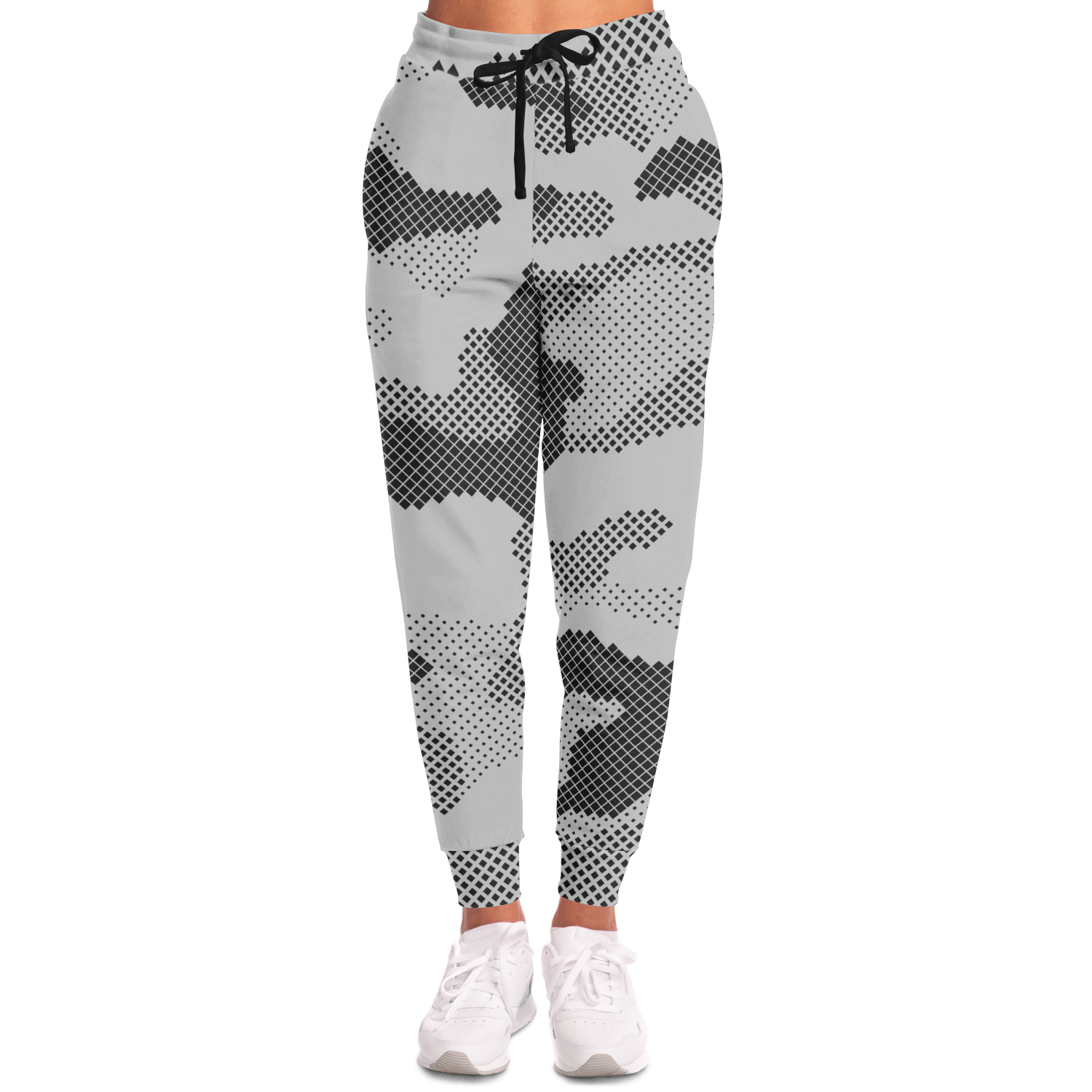 Camo Sweatpants | Black & White Digital Dotted