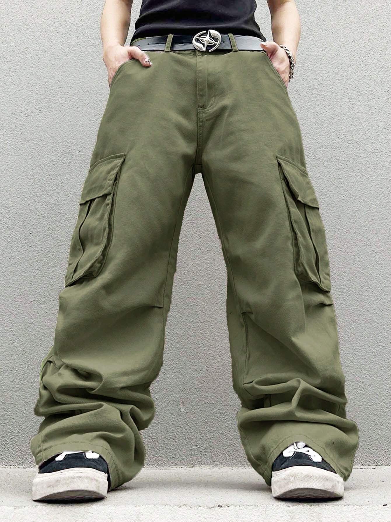 Men's Camo Cargo Jeans with Pockets | Beige