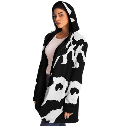 Camo Cloak | Black & White Cow Camouflage | Microfleece