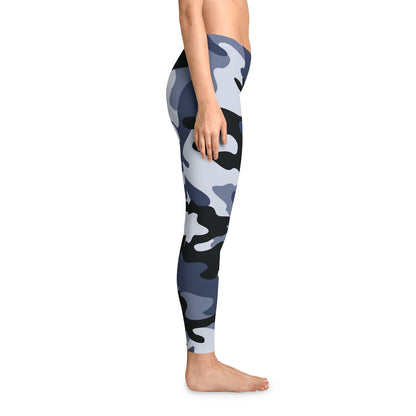 Light Blue Camo Leggings For Women | Mid Waist Fit