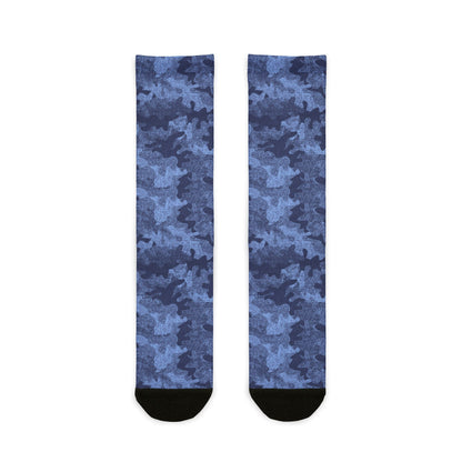 Camo Socks | Denim Blue | Sublimation Crew