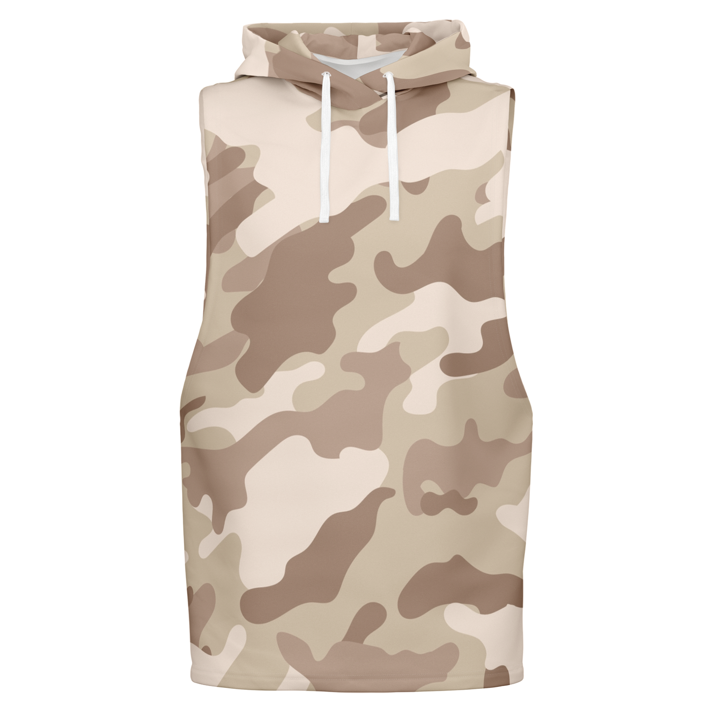 Sleeveless Hoodie | Brown Desert Camouflage