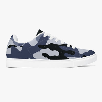 Camo Sneakers | Classic Low-Top Leather | Light Blue