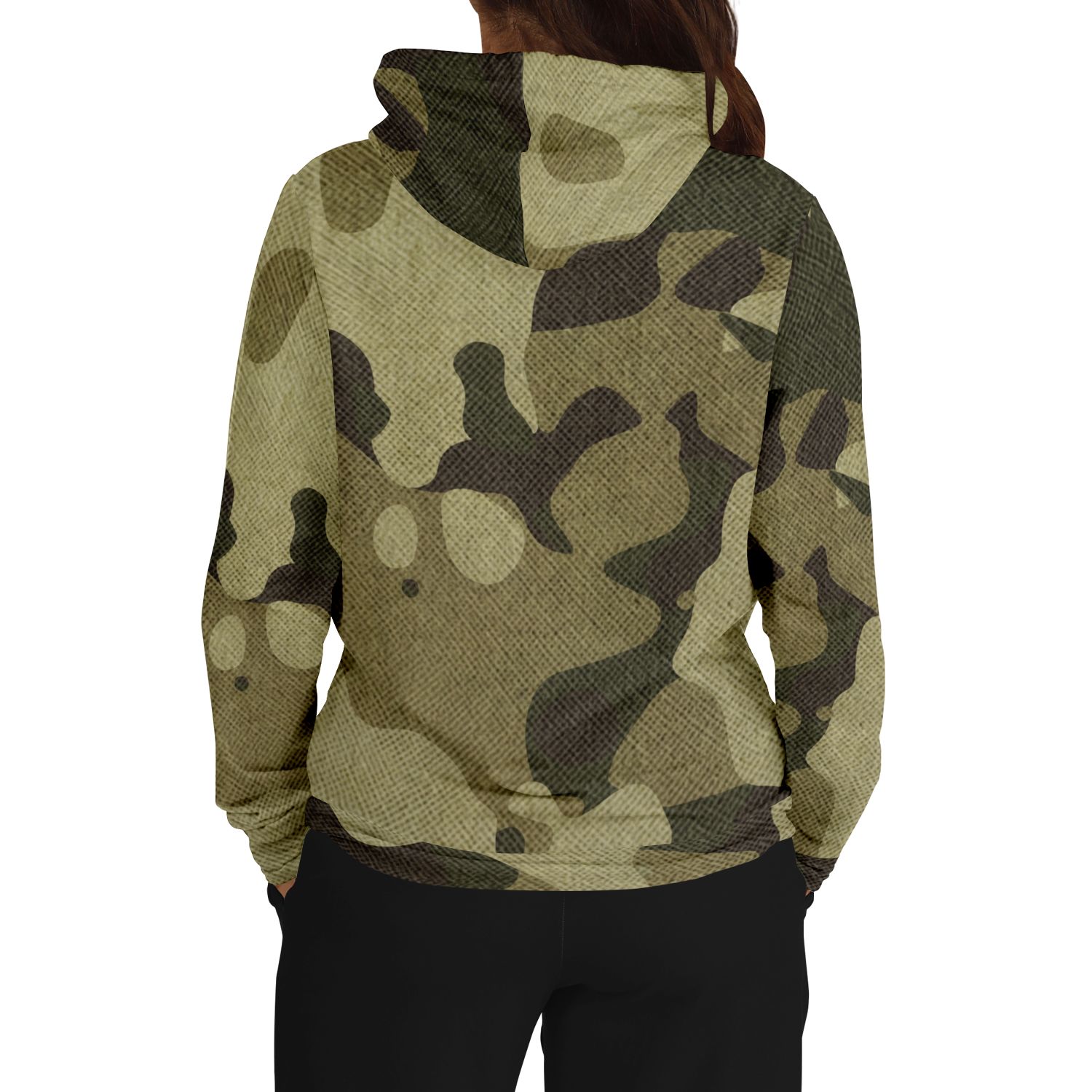 Camo Hoodie | Green Fabric Camouflage