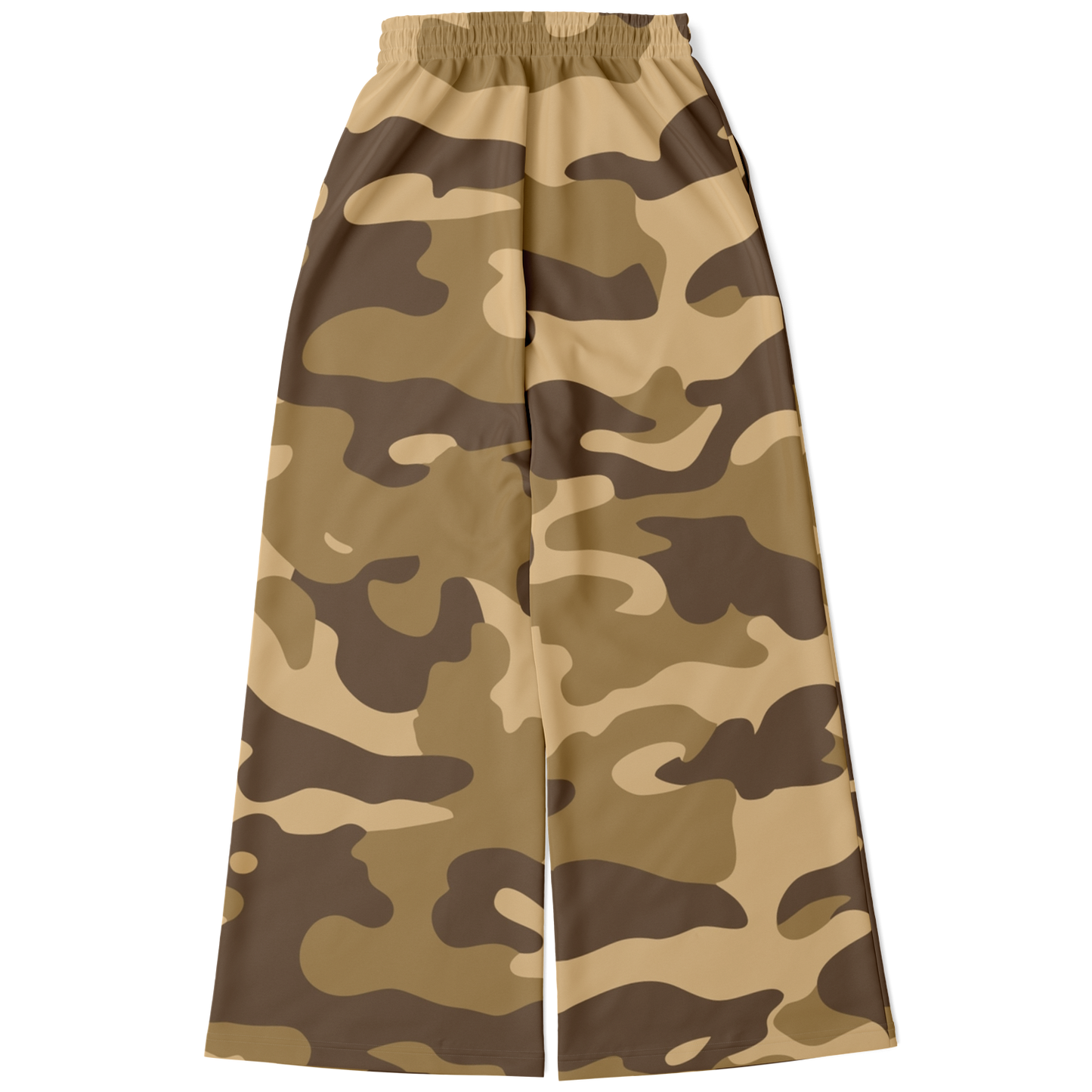 Camo Wide Leg Pants | Khaki Camouflage