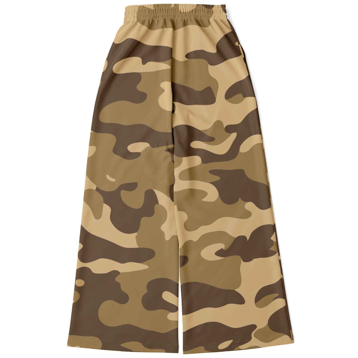 Camo Wide Leg Pants | Khaki Camouflage