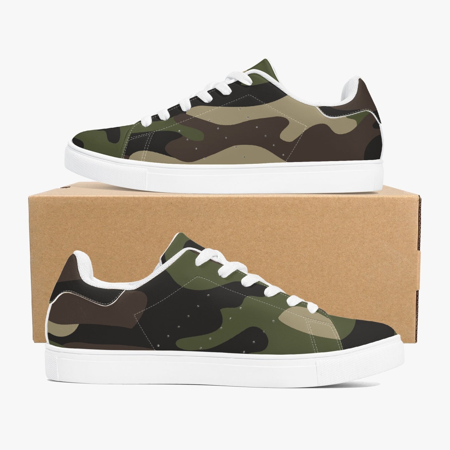 Camo Sneakers | Classic Low-Top Leather | Classic Green