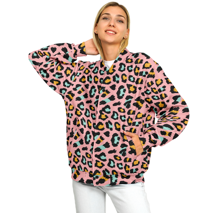 Pink Panther Baseball Jacket | Leopard Print in Black & Yellow