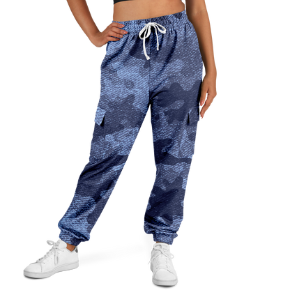 Camo Cargo Pants | Unisex | Blue Denim Camouflage