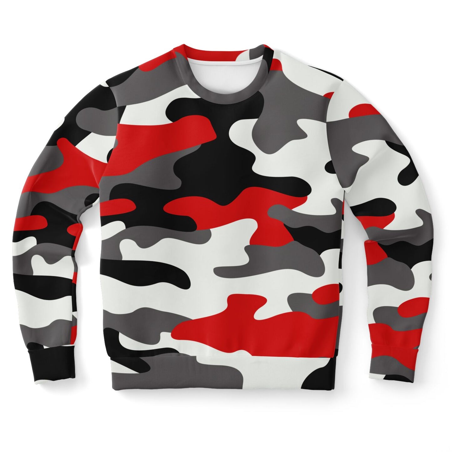 Camo Sweatshirt | Unisex | Red, Black & White