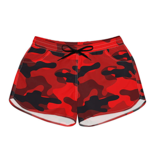 Stylish Women's Red Camo Casual Shorts - Perfect for Summer Adventures | Camo Colors