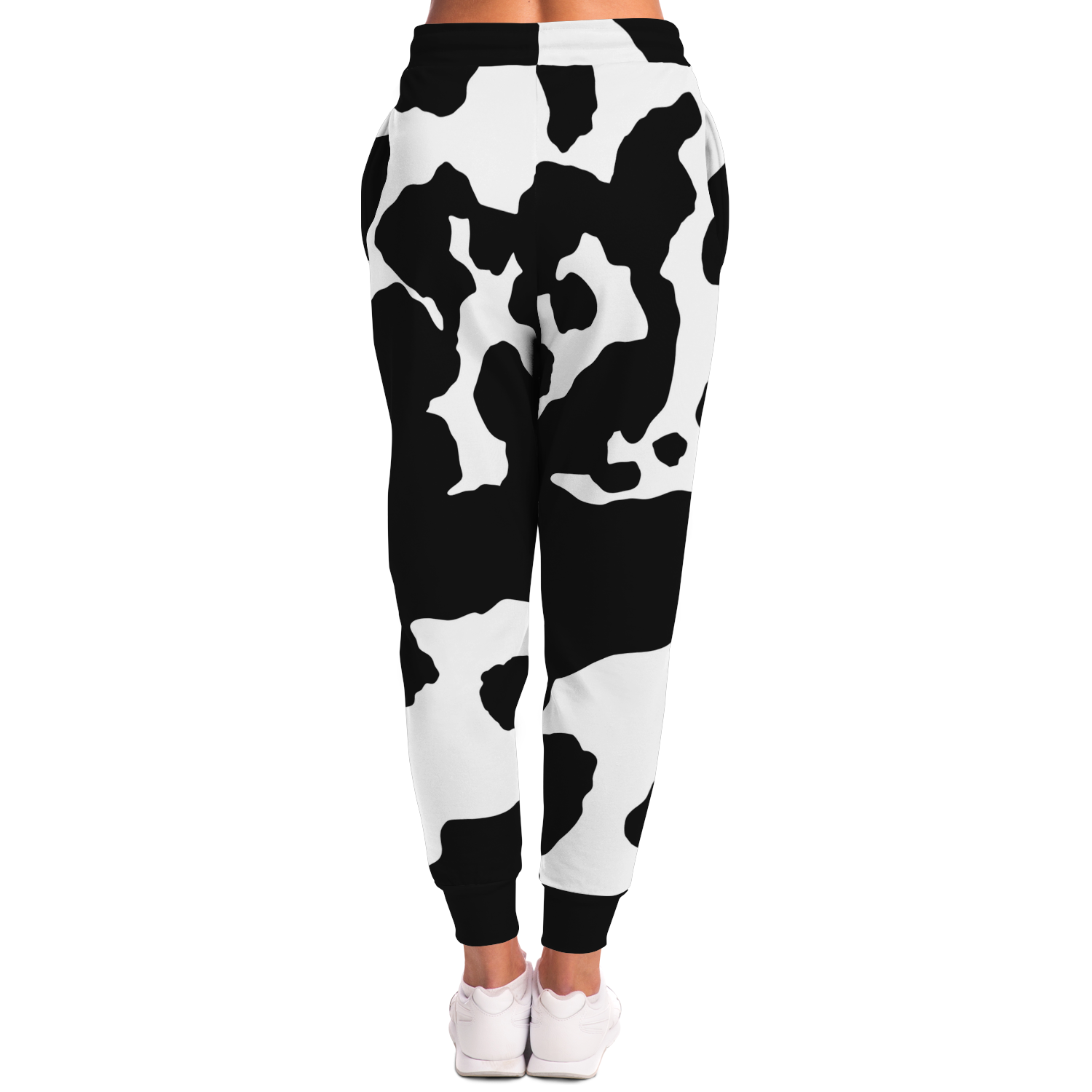 Camo Sweatpants | Unisex | Black & White Cow Camouflage