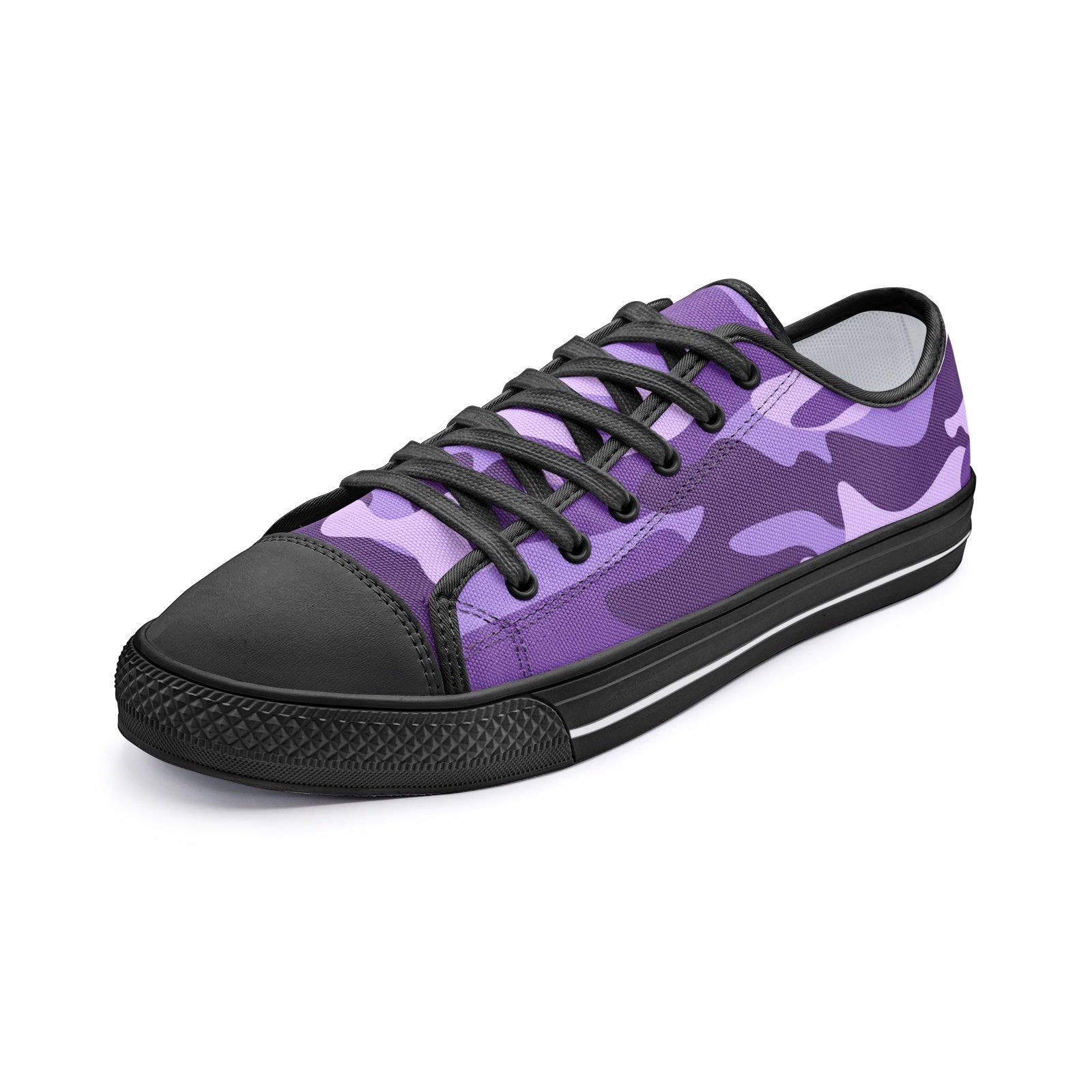 Camo Shoes | Low Top Canvas | Purple, Blue & Mauve