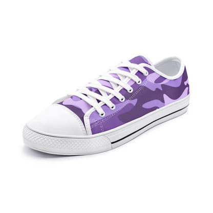 Camo Shoes | Low Top Canvas | Purple, Blue & Mauve