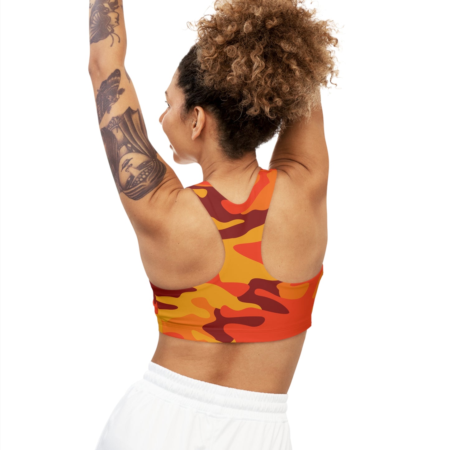 Camo Bra | Orange & Red Sports Camouflage