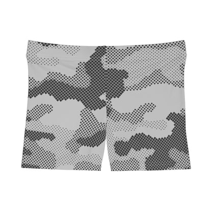 Women's Camo Shorts | Tight Fit | Black & White Digital