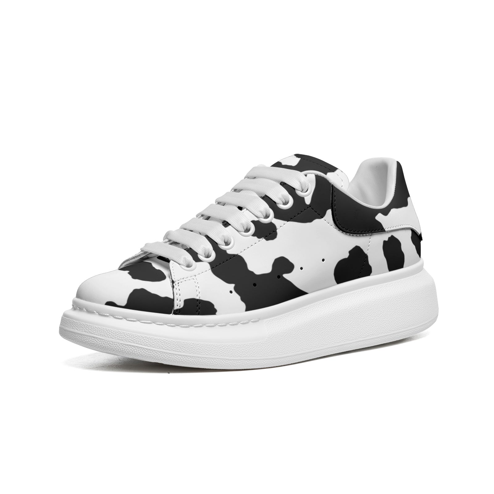 Oversized McQueen Sneakers | Black and White Camouflage