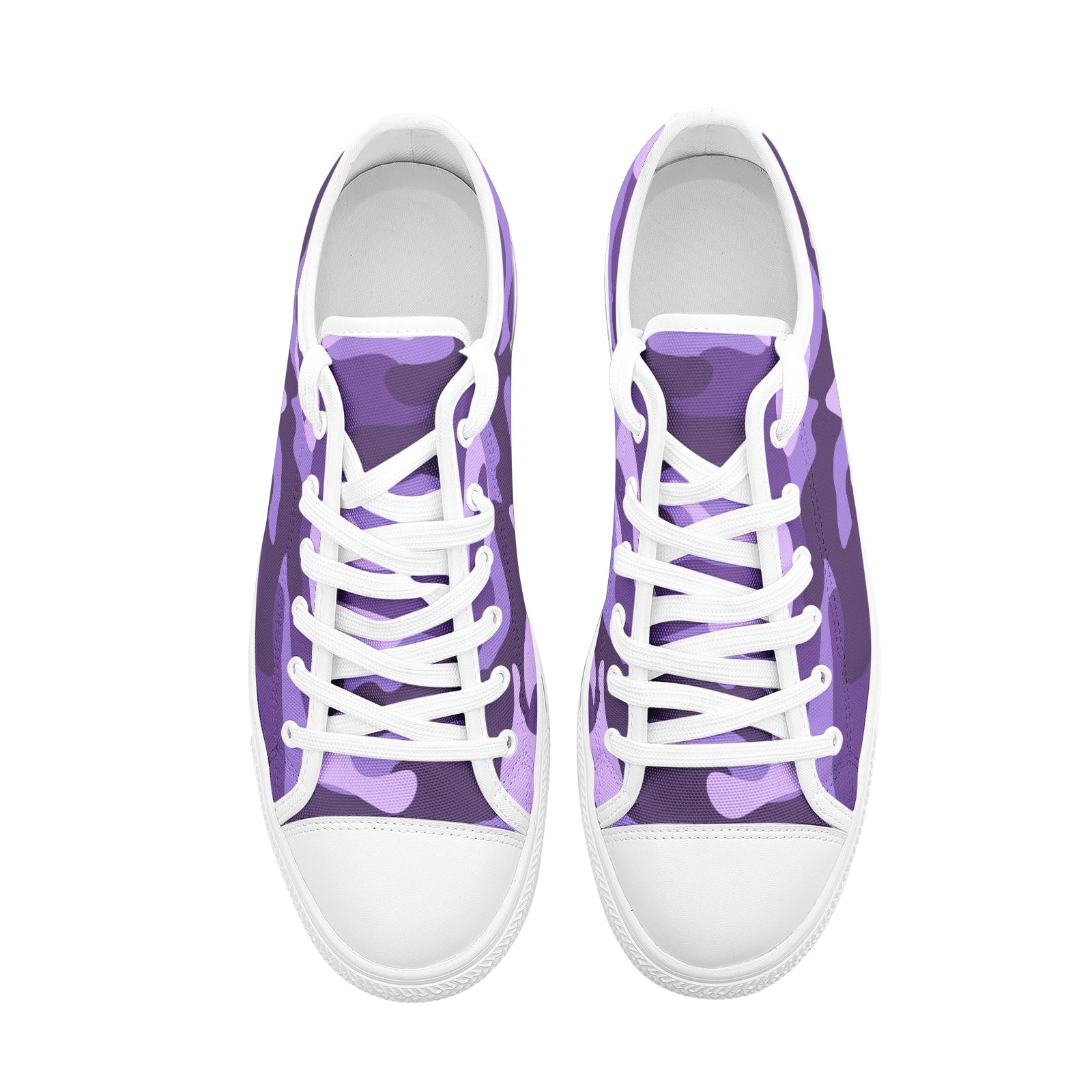 Camo Shoes | Low Top Canvas | Purple, Blue & Mauve