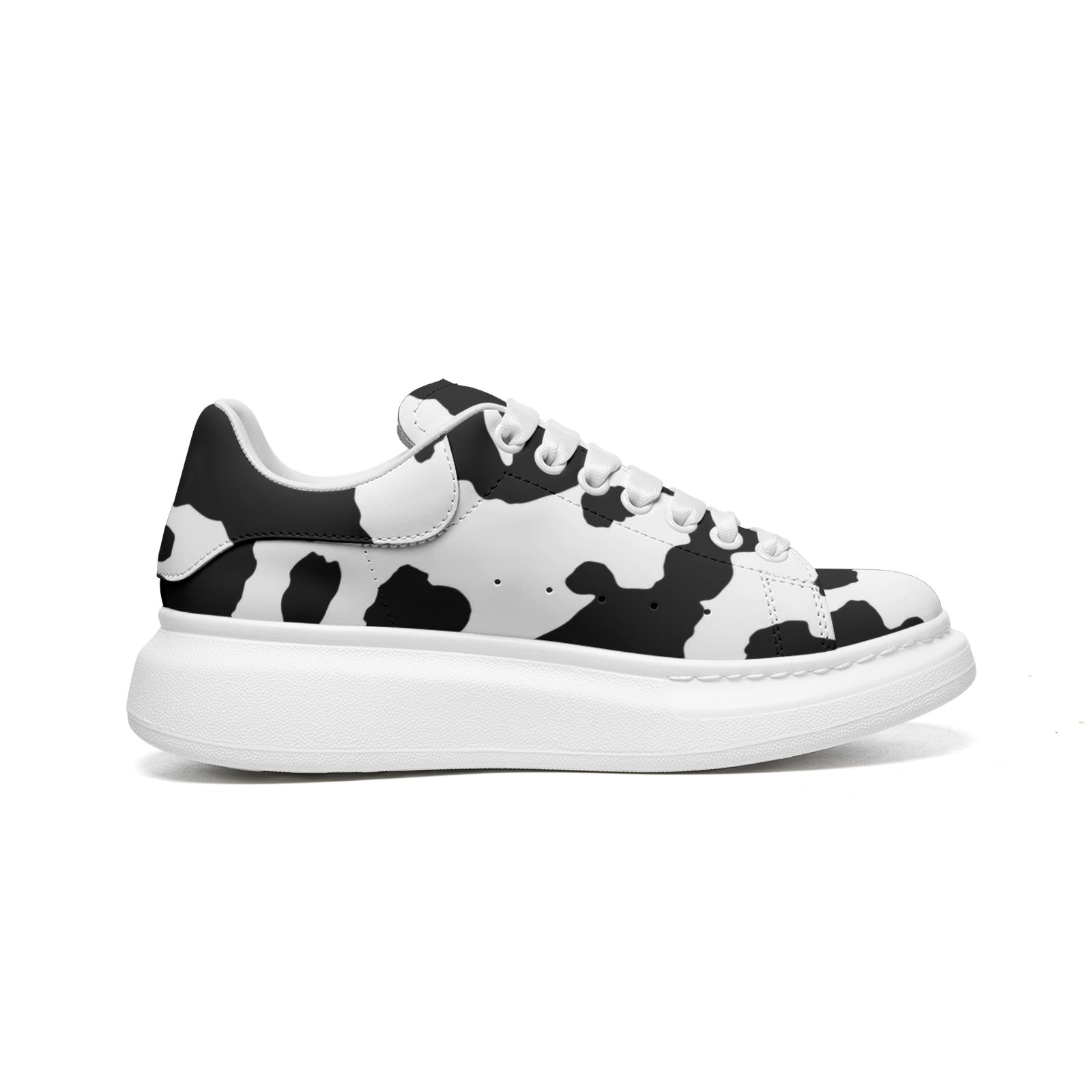 Oversized McQueen Sneakers | Black and White Camouflage