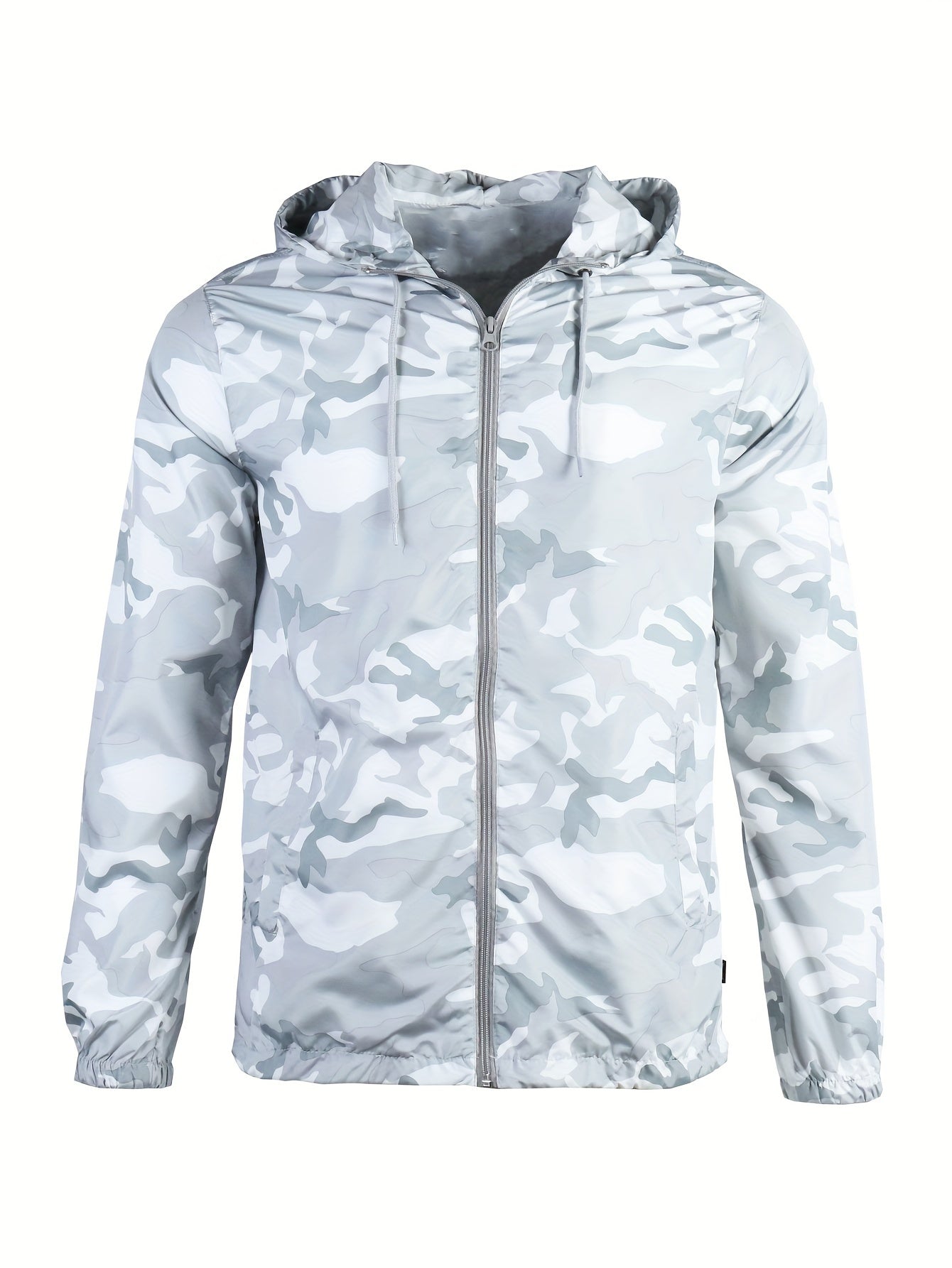 Camo Windbreaker Jacket | Men's Casual Coat with Hood