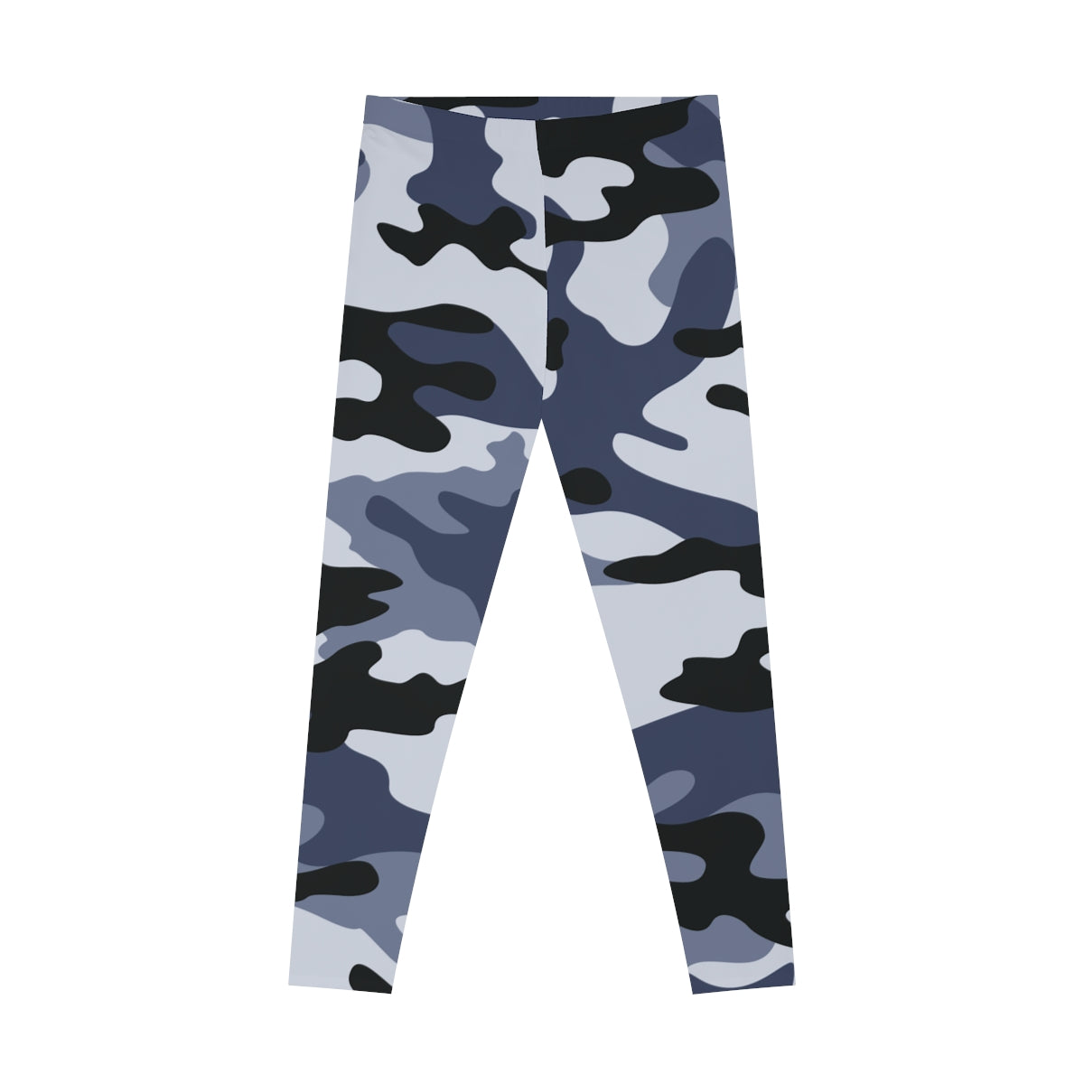 Light Blue Camo Leggings For Women | Mid Waist Fit