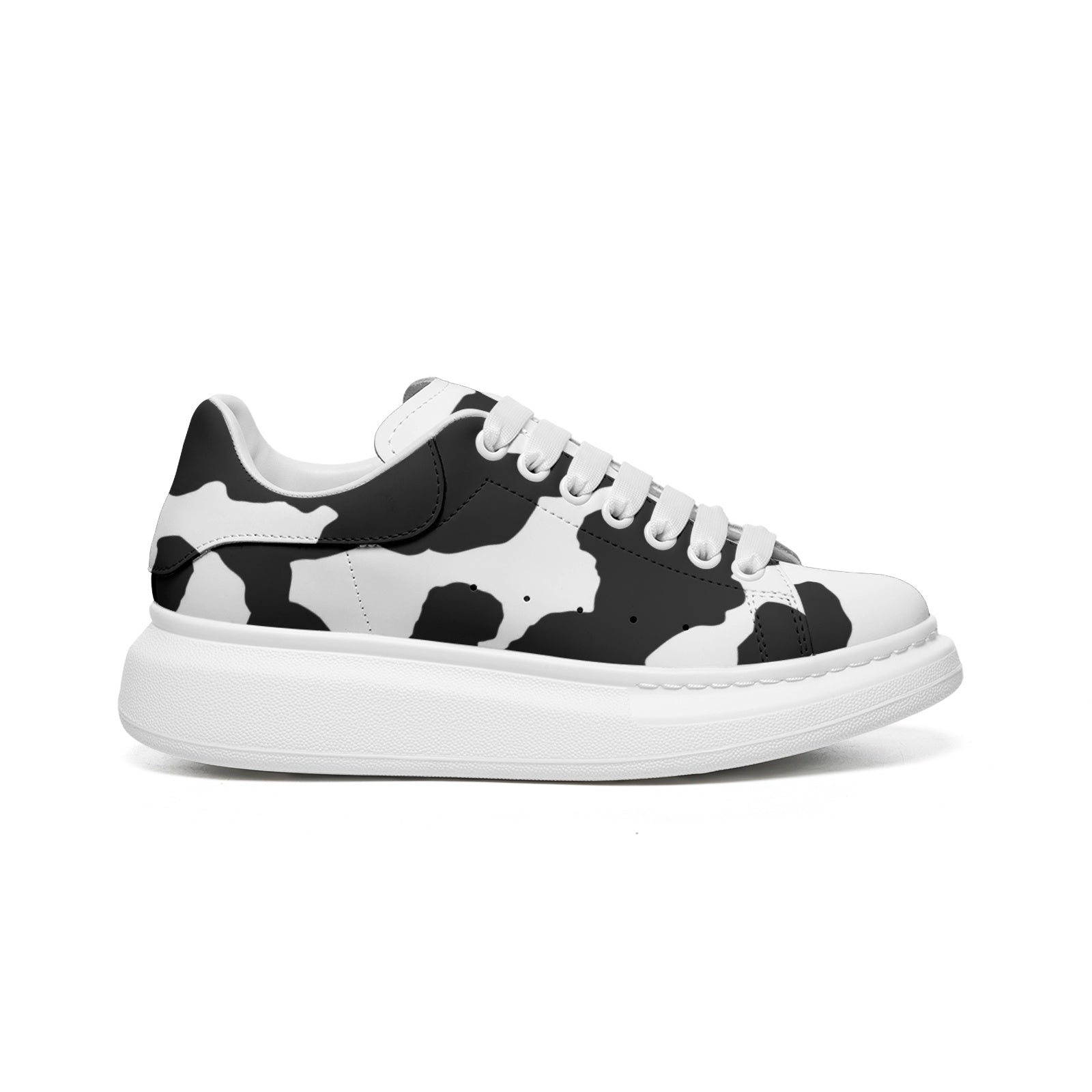 Oversized McQueen Sneakers | Black and White Camouflage