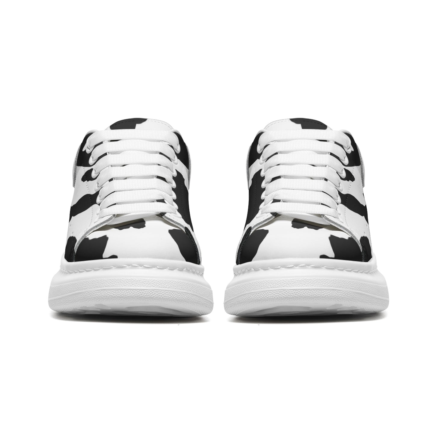 Oversized McQueen Sneakers | Black and White Camouflage