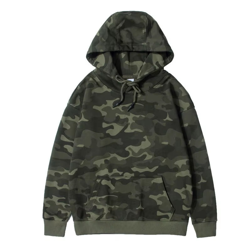 Green Hooded Sweatshirt for Men | Oversized Camo